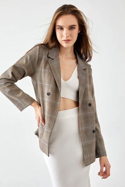 Ayesha Wheat Professional Blazer Jacket | J.ING