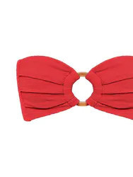 Montce Crimson Micro Scrunch Tori Bandeau Bikini Top | Verishop