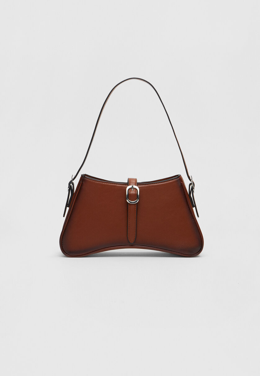Distressed shoulder bag with buckle | Stradivarius (UK)