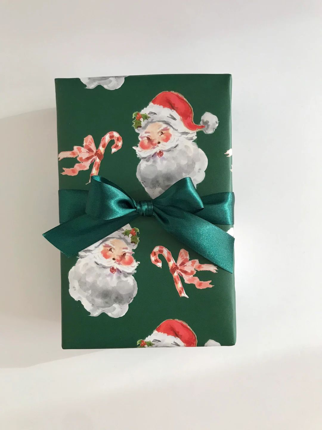 Wrapping Paper: Santa Claus Green {Gift Wrap, Birthday, Holiday, Christmas} | Etsy (US)