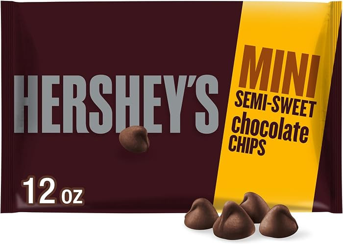 HERSHEY'S Mini Semi-Sweet Chocolate Baking Chips Bag, 12 oz | Amazon (US)
