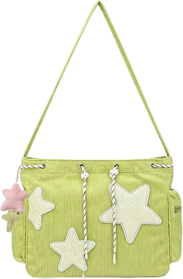 AFGWK Corduroy Star Tote Bag Y2K Shoulder Crossbody Hobo Bag for Women | Amazon (US)