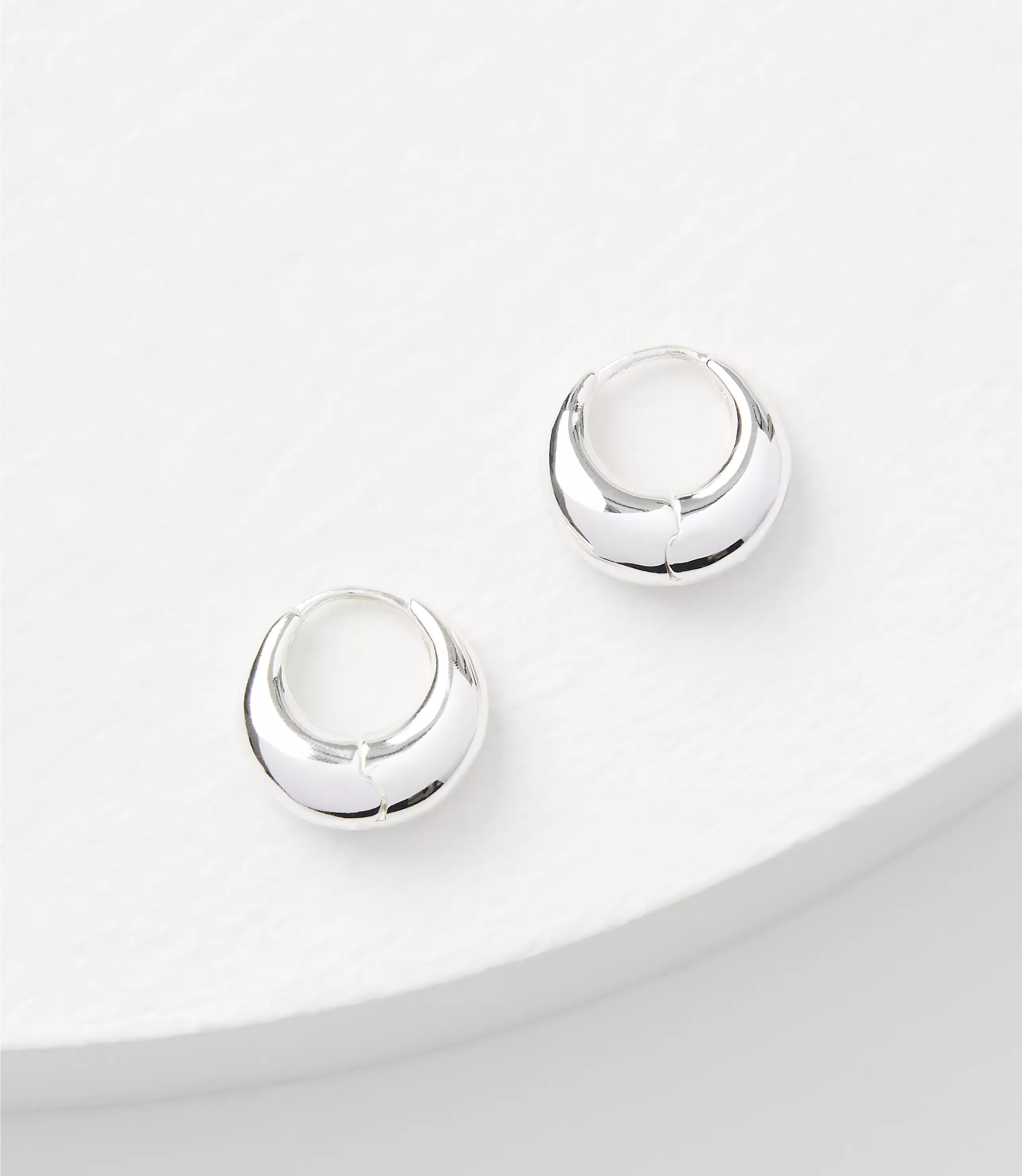Rounded Hoop Earrings | LOFT