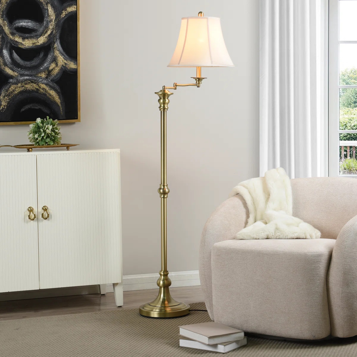 Annarae 62'' Swing Arm Floor Lamp | Wayfair North America
