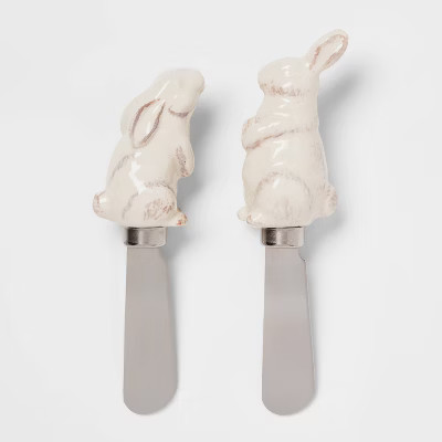 2pc Stainless Steel Bunny Cheese Spreader Tool Set - Threshold™ | Target