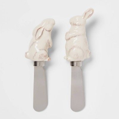 2pc Stainless Steel Bunny Cheese Spreader Tool Set - Threshold&#8482; | Target