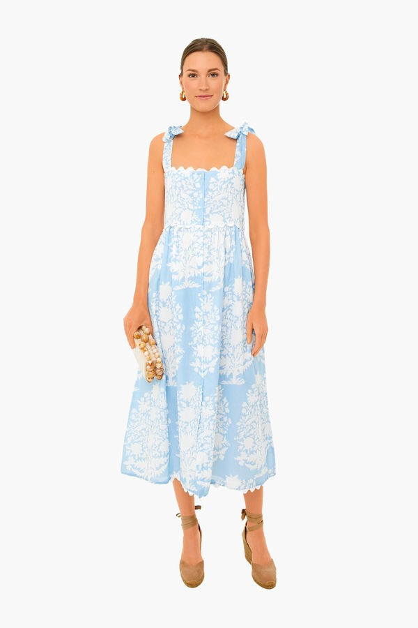 Exclusive Pastel Blue Palladio Tie Shoulder Dress | Tuckernuck (US)