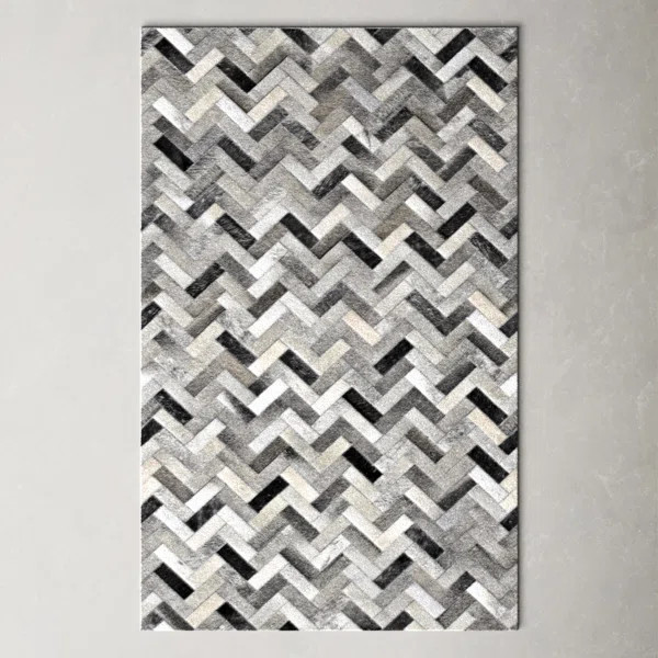 Marsha Cowhide Leather Ash Rug | Wayfair North America