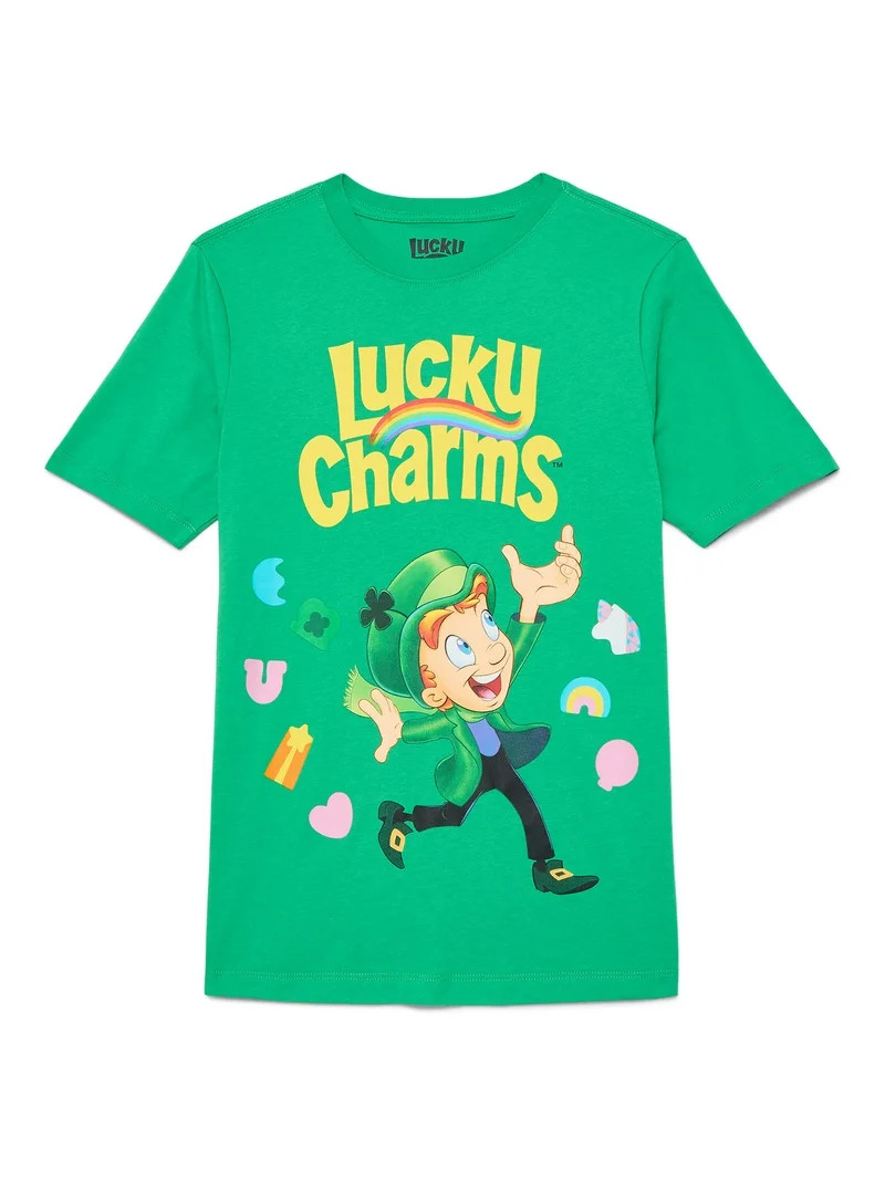 Lucky Charms Patrick Jump, Boys' Graphic T-Shirt, Sizes 4-18 | Walmart (US)