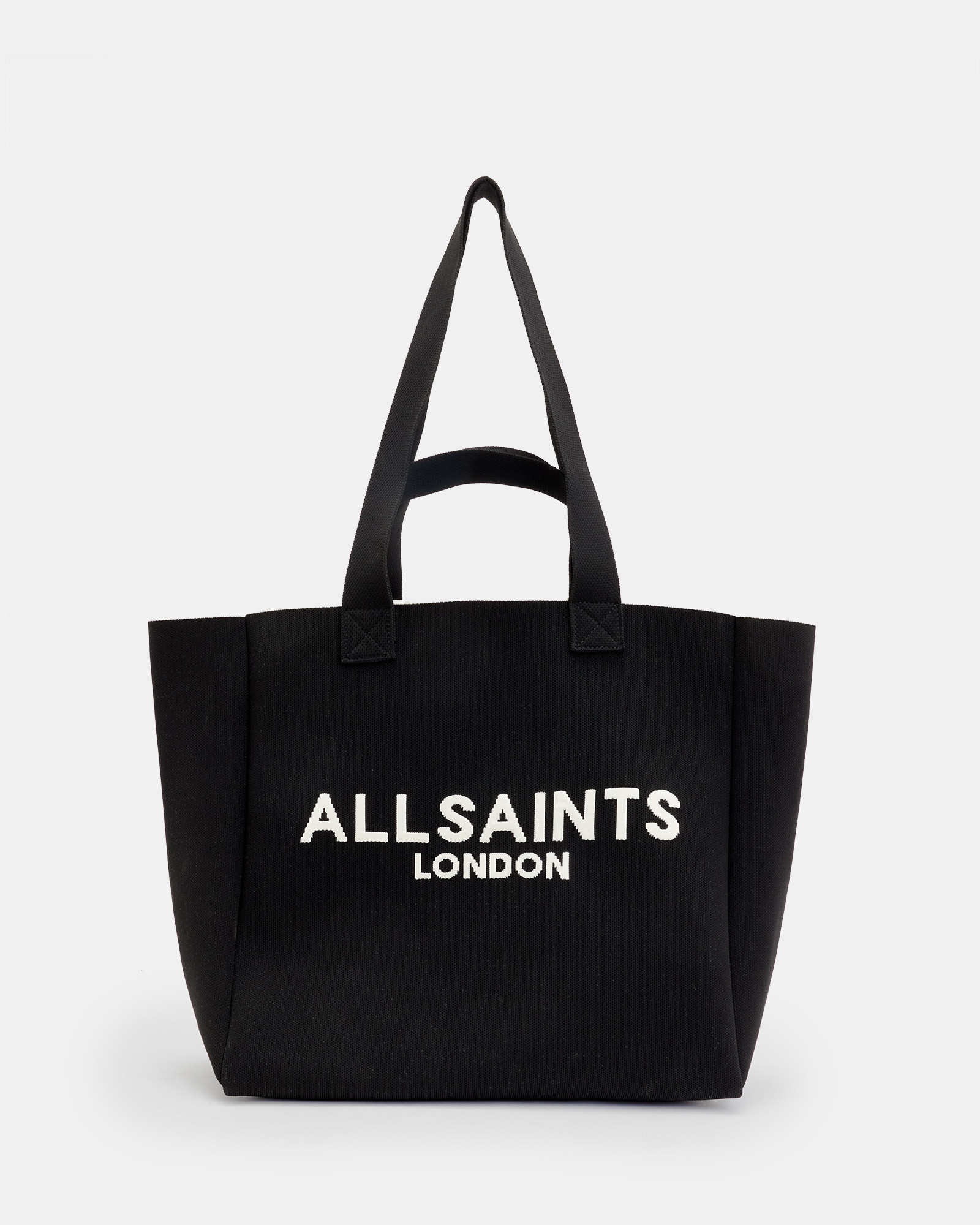 AllSaints Izzy Large Logo Knitted Tote Bag | AllSaints US