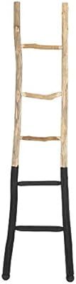 Creative Co-op Dipped Decorative Wood Ladder, Black | Amazon (US)