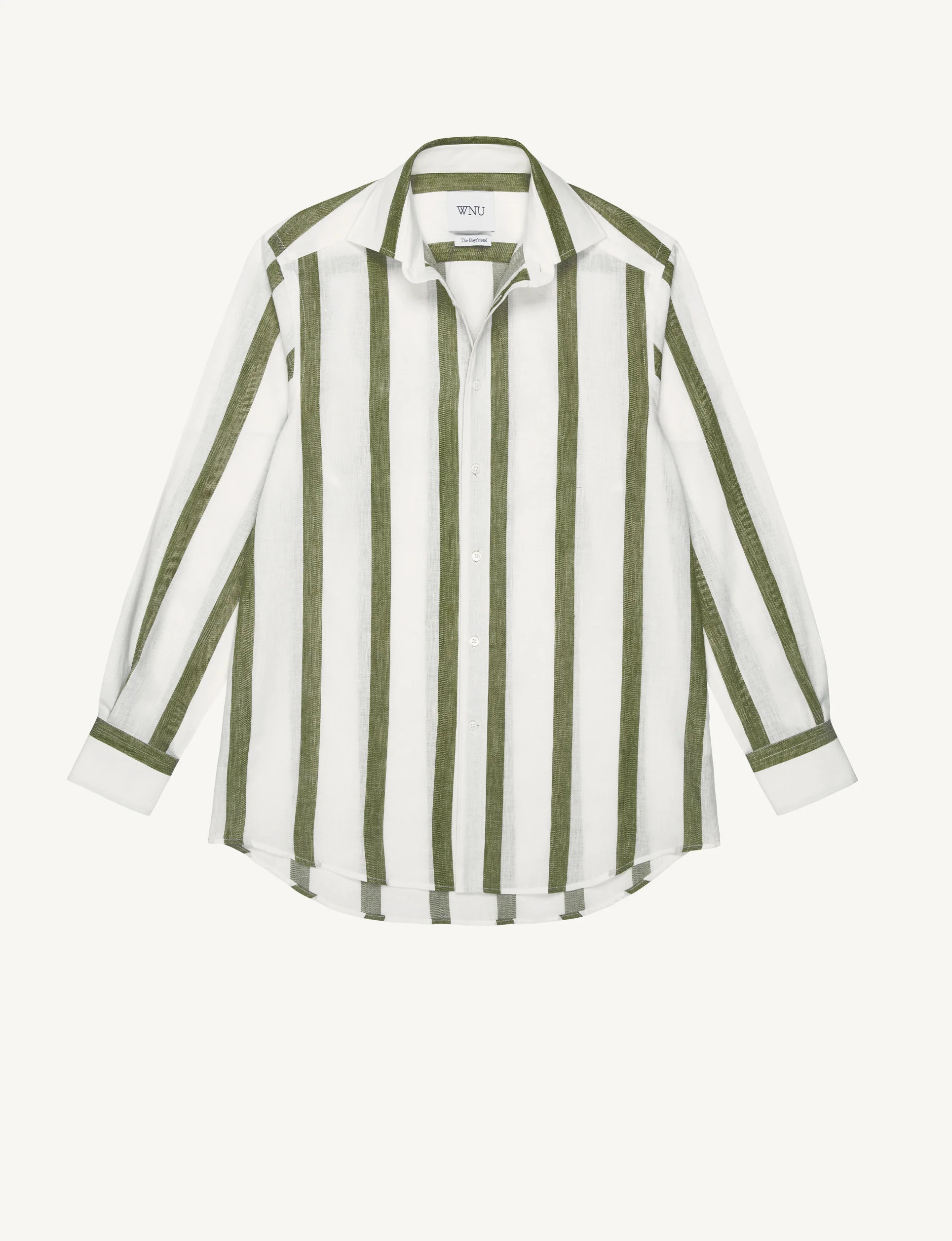 The Boyfriend: Weave, Khaki Stripe | With Nothing Underneath