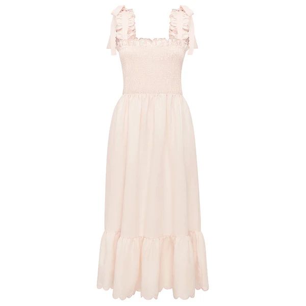 Bow Tie Midi Dress, Blush | The Avenue