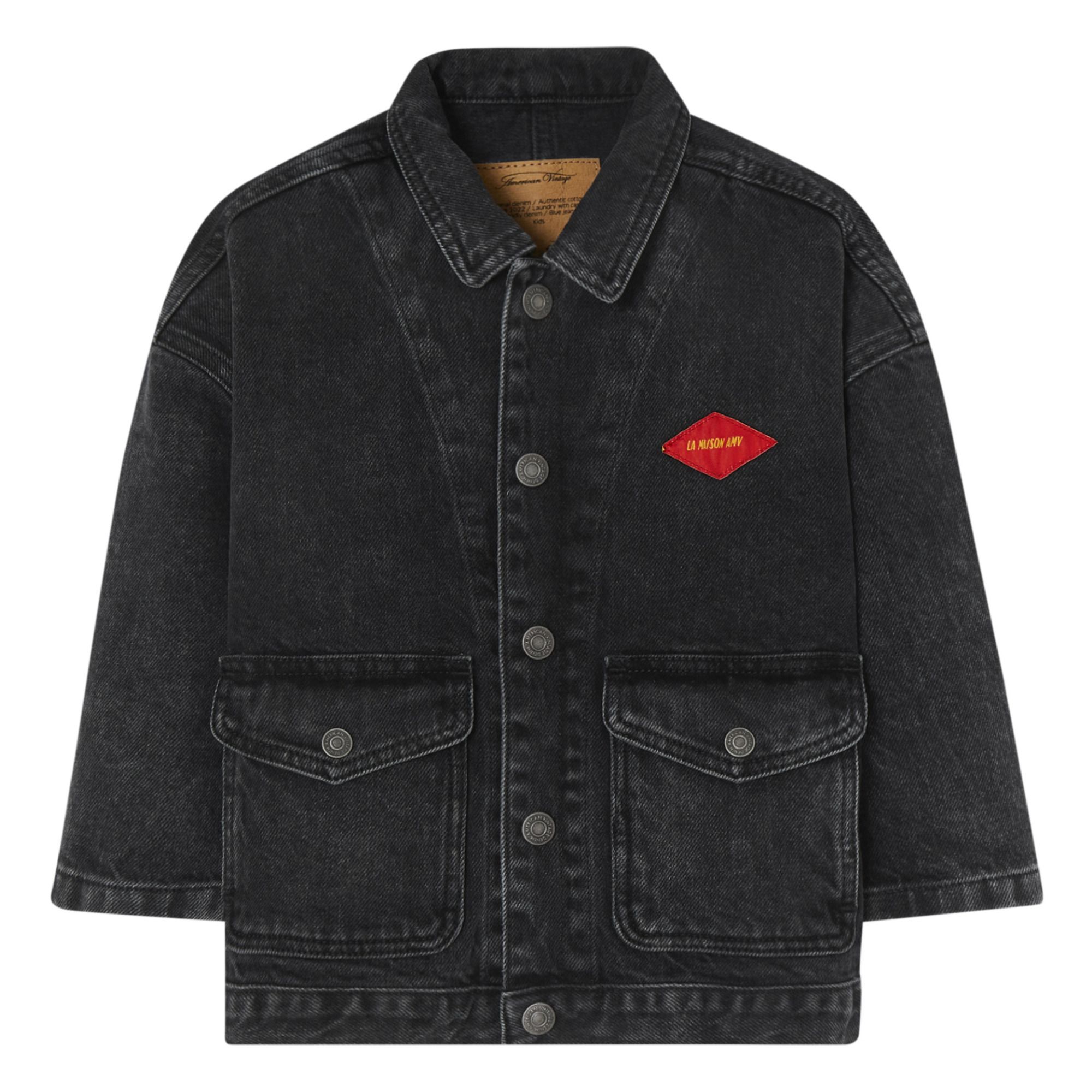 Short Collared Shirt Jacket  | Black | Smallable