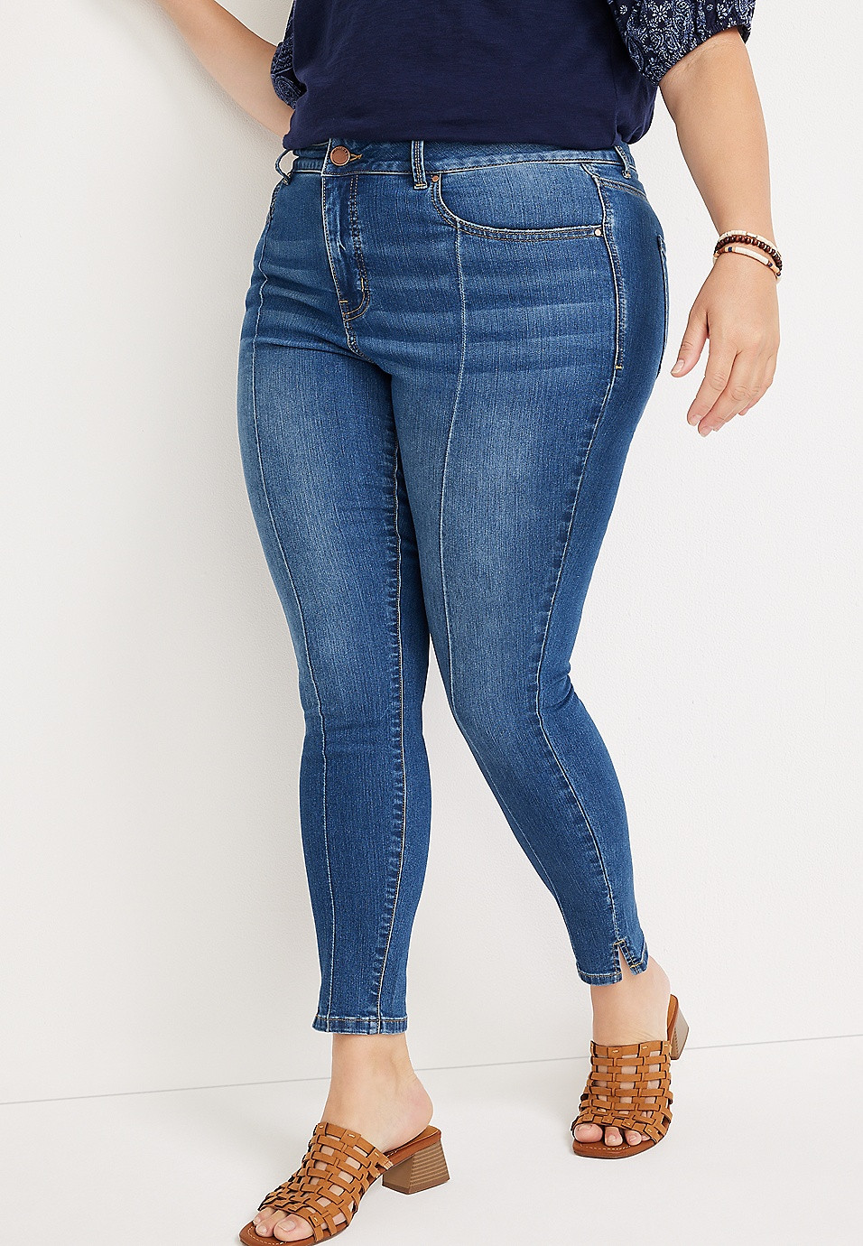 Plus Size m jeans by maurices™ Everflex™ Super Skinny High Rise Seamed Jean | Maurices