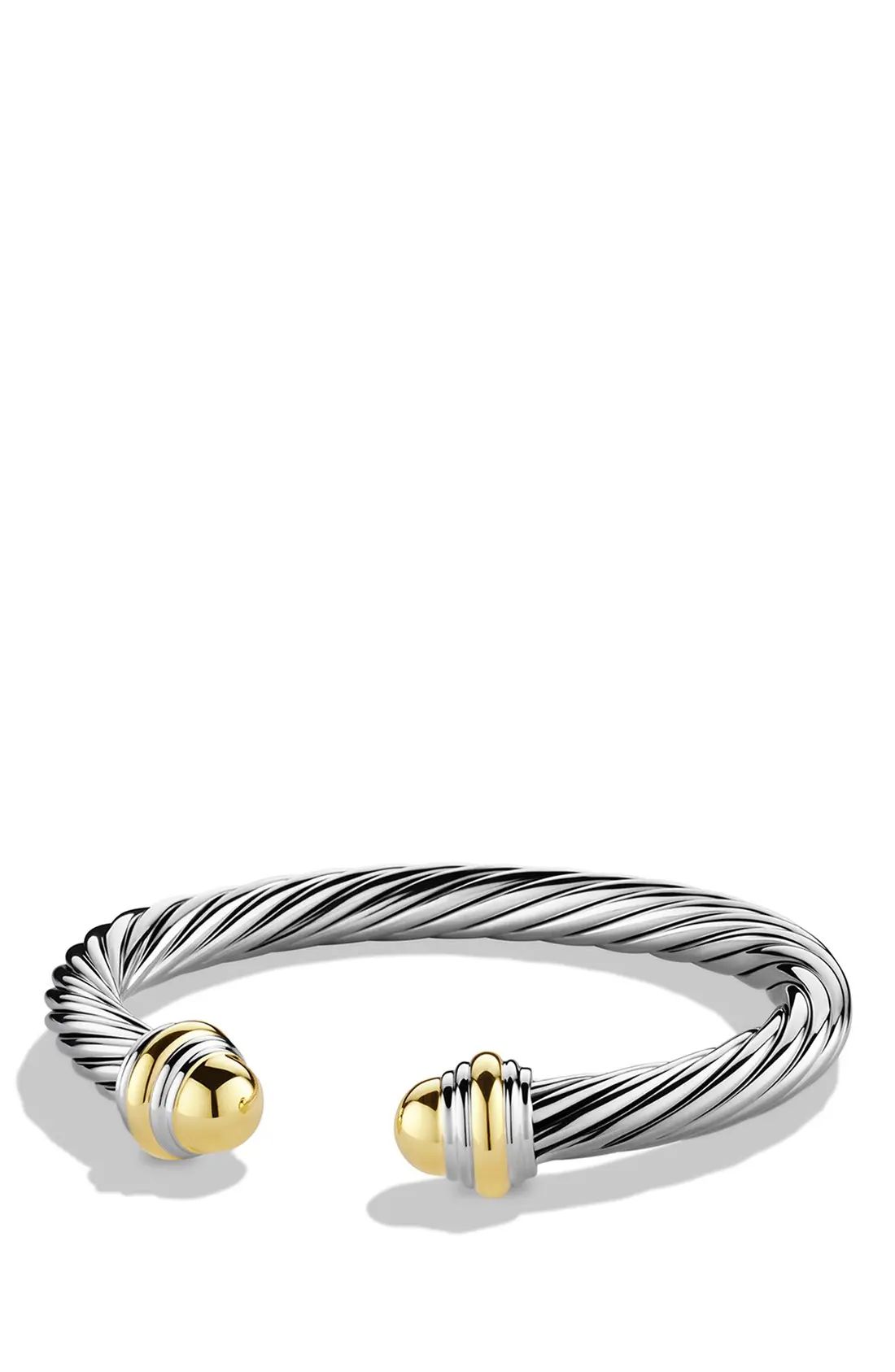 'Cable Classics' Bracelet with Gold Domes | Nordstrom