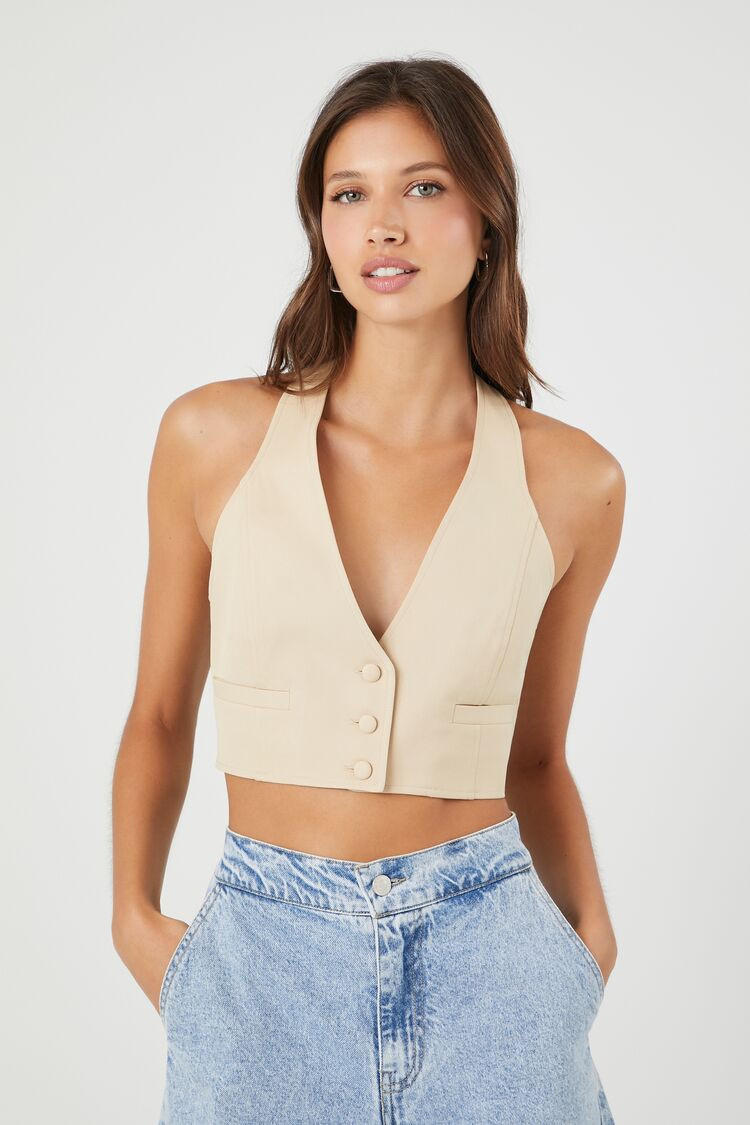Plunging Halter Crop Top | Forever 21 | Forever 21 (US)