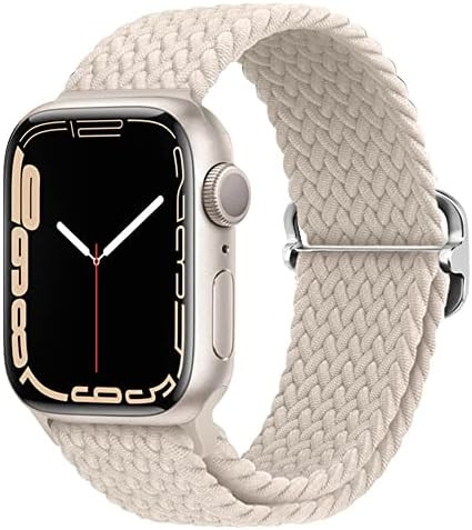 Qimela Stretchy Nylon Solo Loop Bands Compatible with Apple Watch Band 41mm 40mm 38mm for Women Men, | Amazon (US)