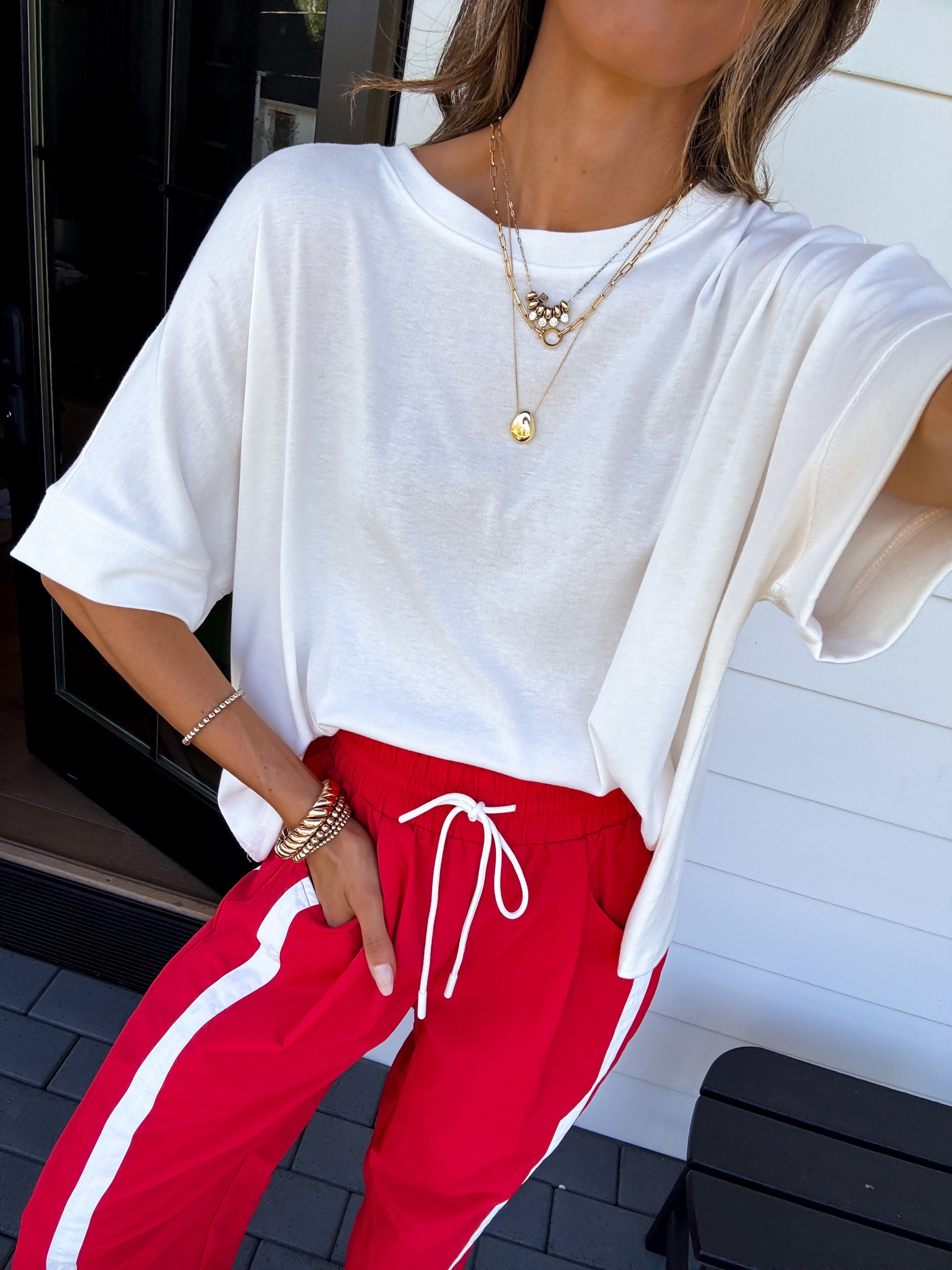 Wearing a small top and pants

#LTKgrwm #LTKActive #LTKmomlife