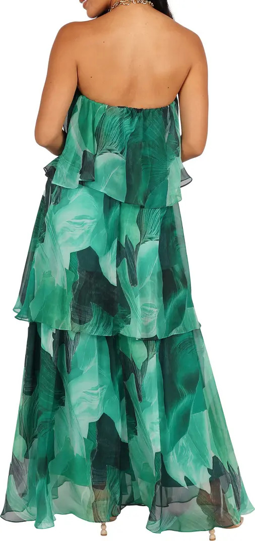 Bloom Strapless Tiered Chiffon Maxi Dress | Nordstrom