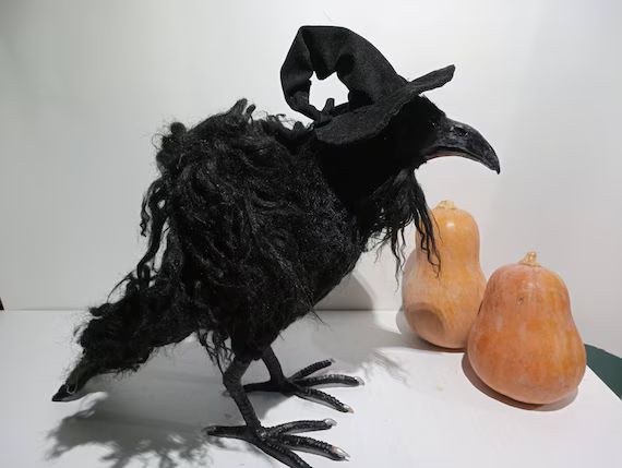 Raven Black Raven Crow Halloween Raven With Beard Pose - Etsy | Etsy (US)