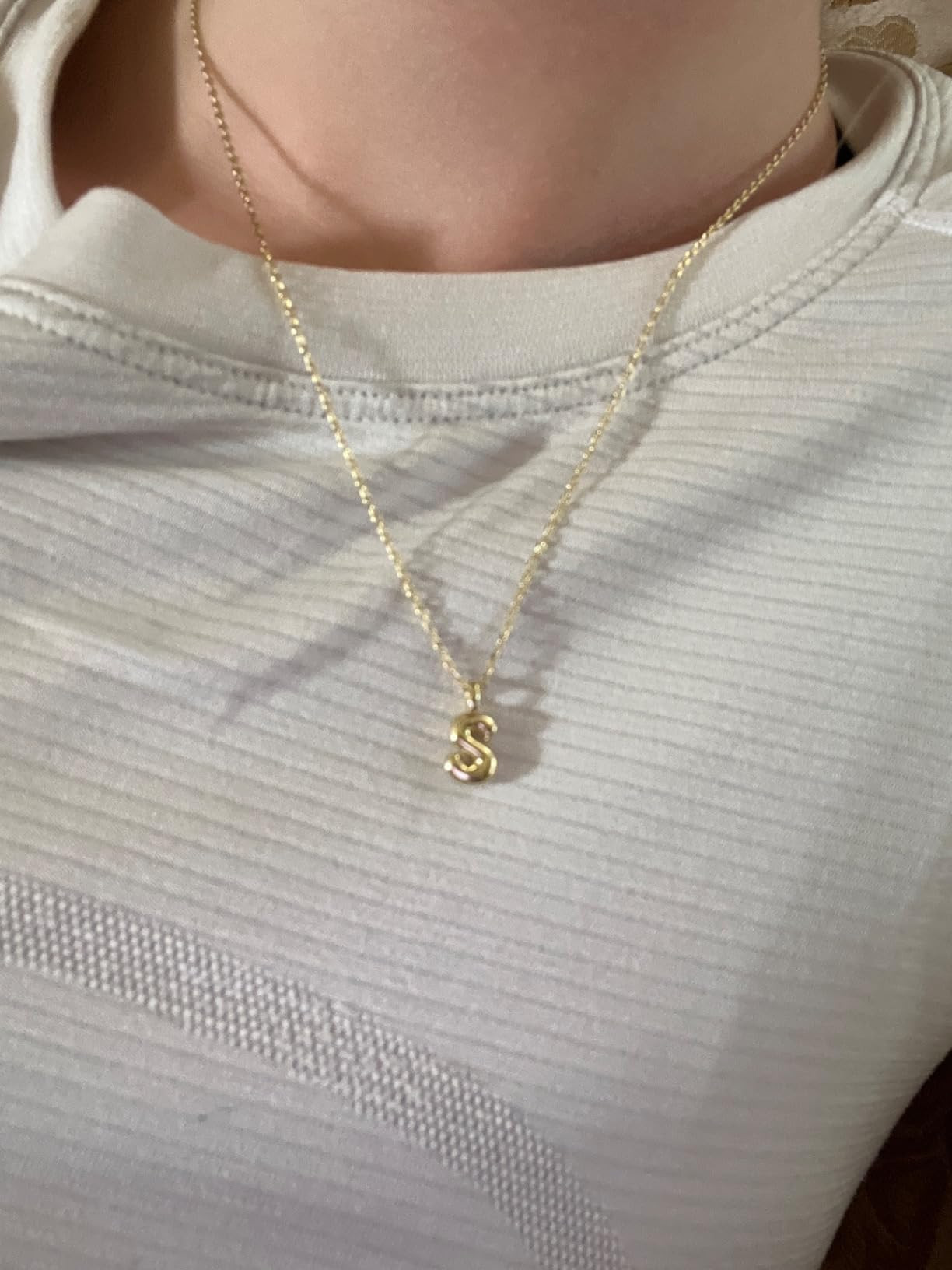 PAVOI 14K Gold Plated Dainty Chunky Bubble Initial Letter Pendant Necklace for Women | Alphabet L... | Amazon (US)