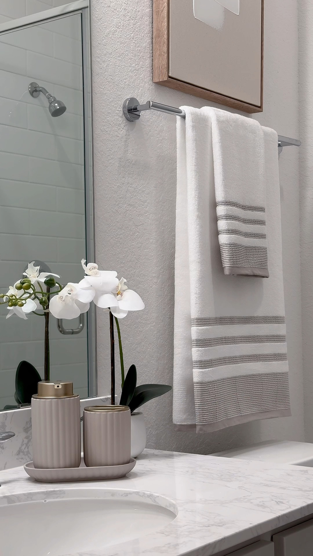 Umm these bath mats!!! 🤌🏽 by far the softest mats I’ve owned. 😍 They also come in black, silver, or white! I love how plush they are and yet functional.  

This lamp is adjustable and provides the perfect ambient lighting for night time - The perfect reading lamp. It also comes in a gorgeous bronze 🤎

I’ve been waiting for these gorgeous soap dispenser and canisters to come back again -  offering various color options and a soft, velvety texture. 🤍🤎🤍

This woven tray is a great addition to your home decor.  It can be used to add a decorative touch to your kitchen counter, coffee table, or bathroom vanity.

Find these below! ☺️ 

#LTKStyleTip #LTKVideo #LTKSaleAlert