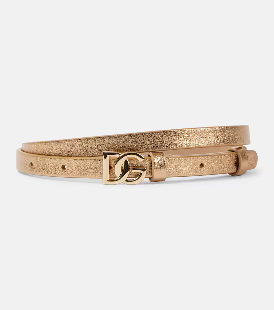 Dolce&Gabbana DG 10mm metallic leather belt | Mytheresa (US/CA)