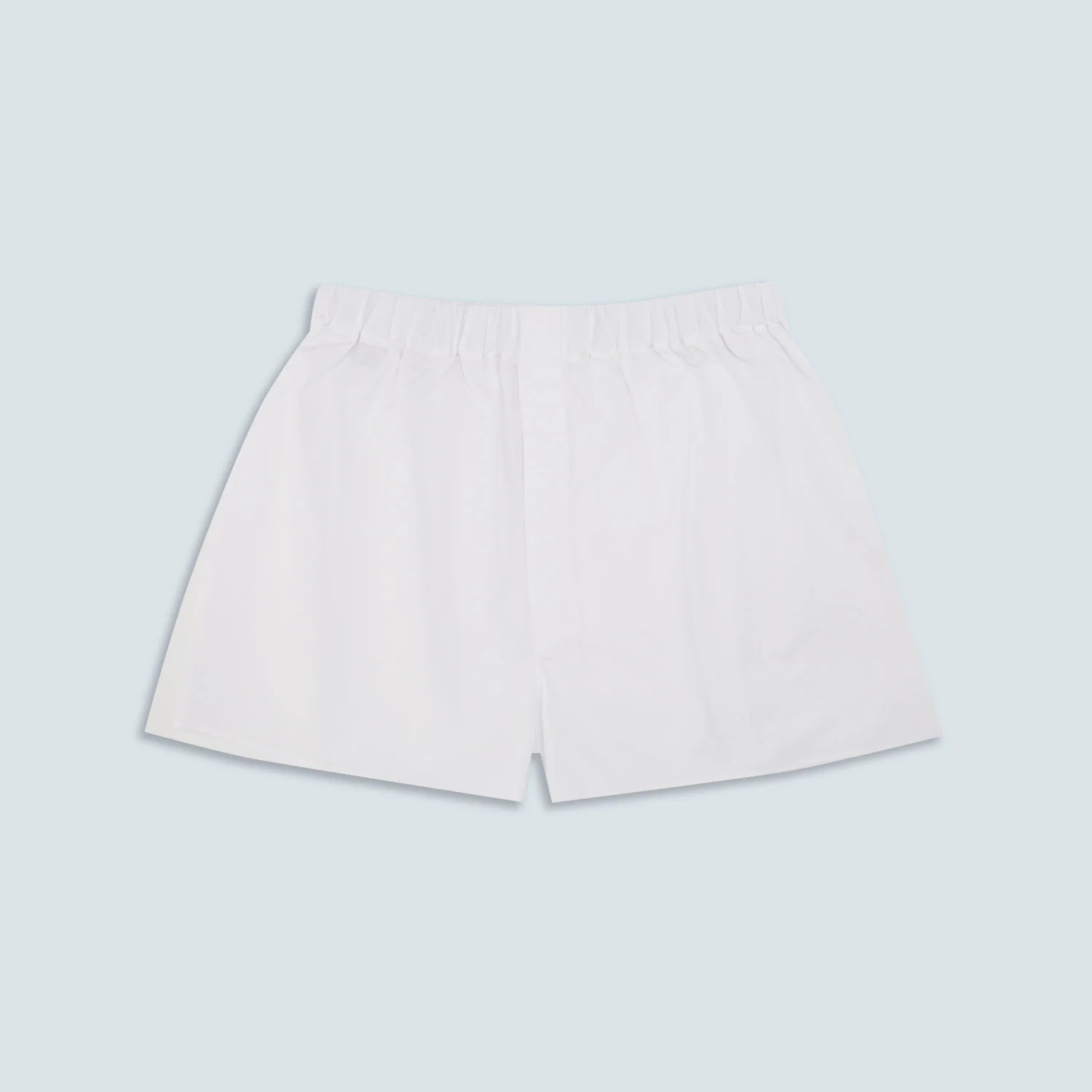 Plain White Cotton Boxer Shorts | Turnbull & Asser