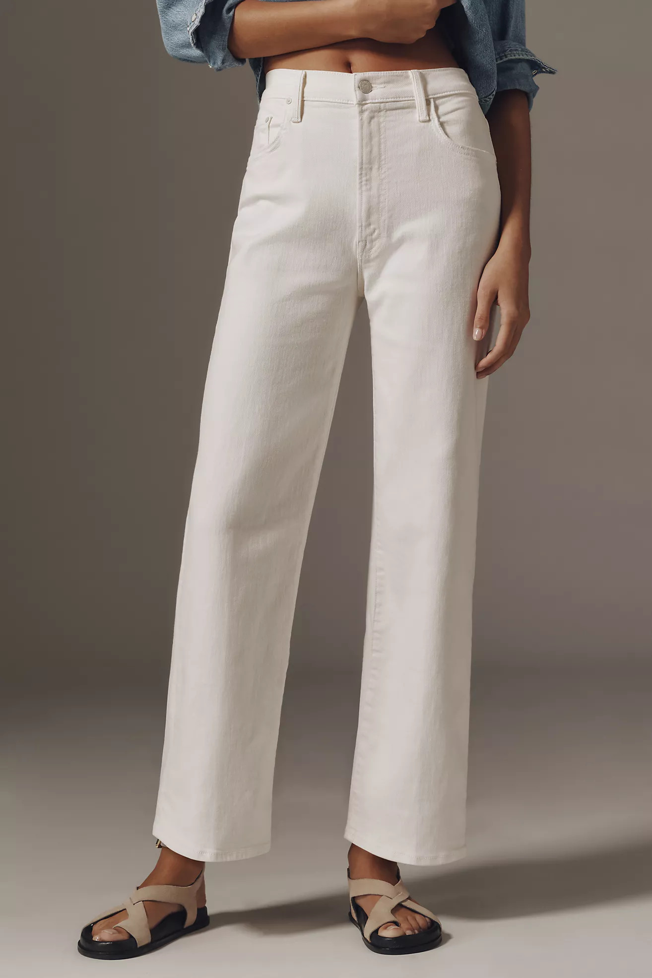 MOTHER The Rambler High-Rise Zip Ankle Jeans | Anthropologie (US)