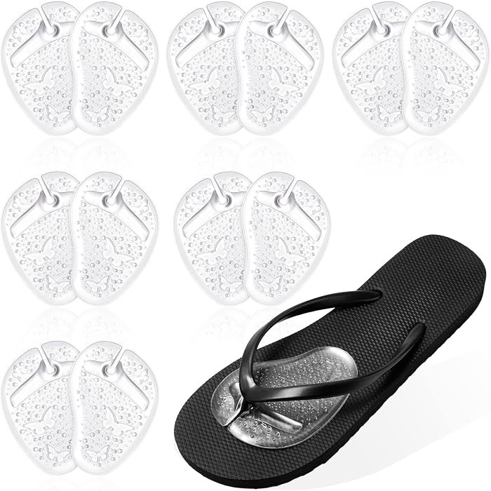 6 Pairs Gel Pads for Thong Sandals Toe Protectors Metatarsal Forefoot Cushion Inserts Foot Pads N... | Amazon (US)