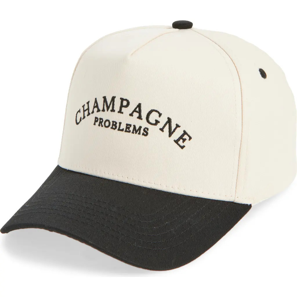 KenzKustomz Champagne Problems Trucker Hat in Black at Nordstrom | Nordstrom
