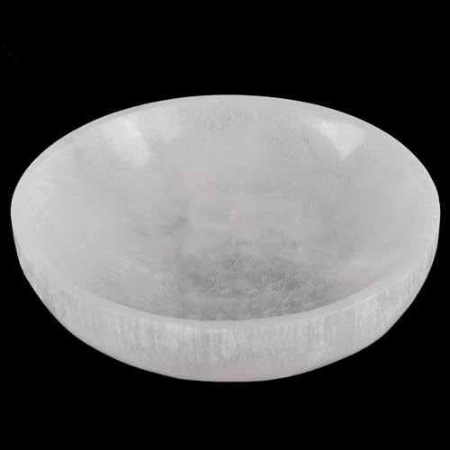 Wish Well Large Selenite Bowl – 5.5" Selenite Crystal Bowl – Mined & Crafted in Morocco – Ideal for Cleansing Crystals & Healing Stones - Protection Crystals - Spiritual Gift & Decor | Amazon (US)