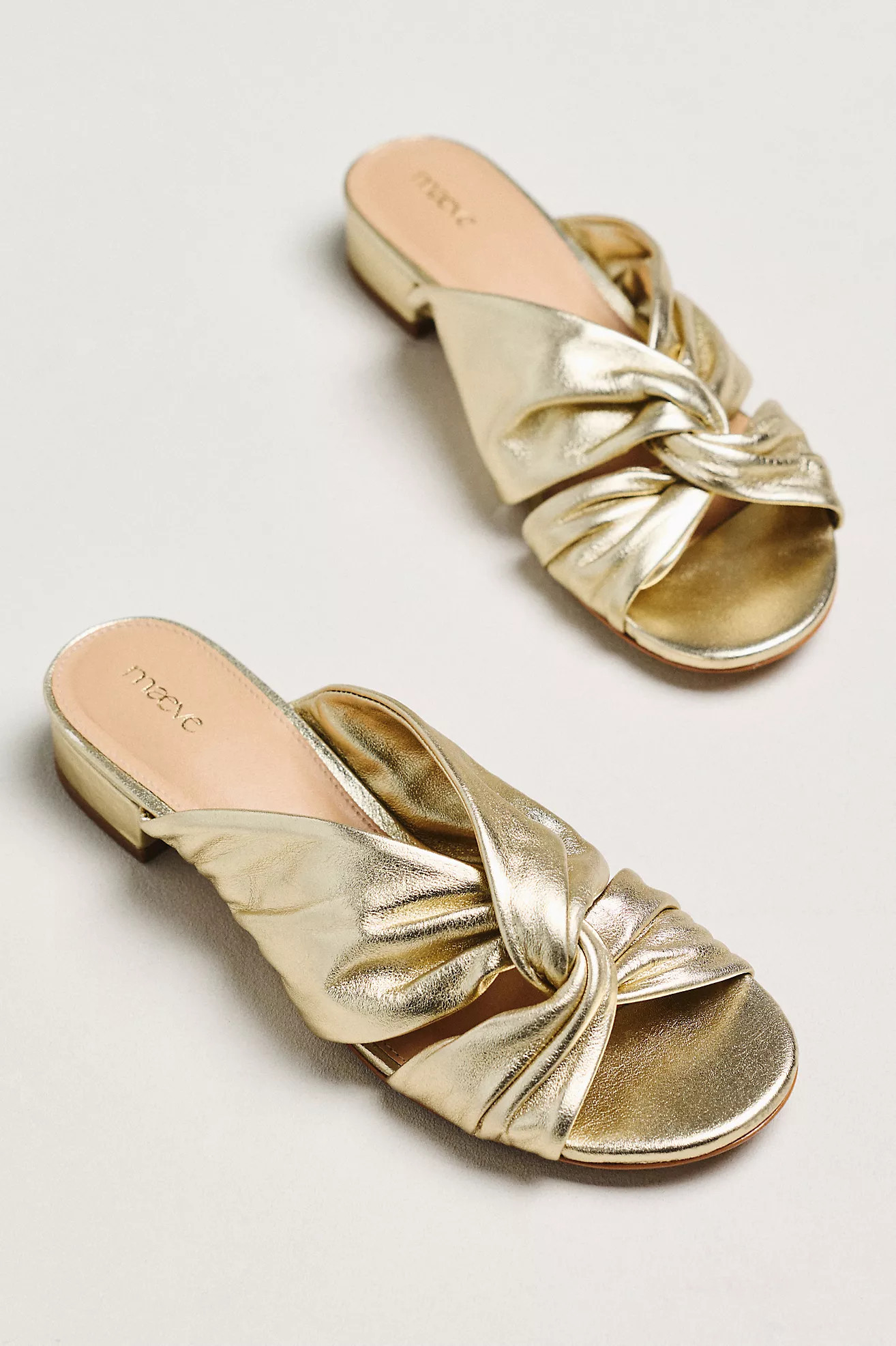 Maeve Twisted Slip-On Sandals | Anthropologie (US)