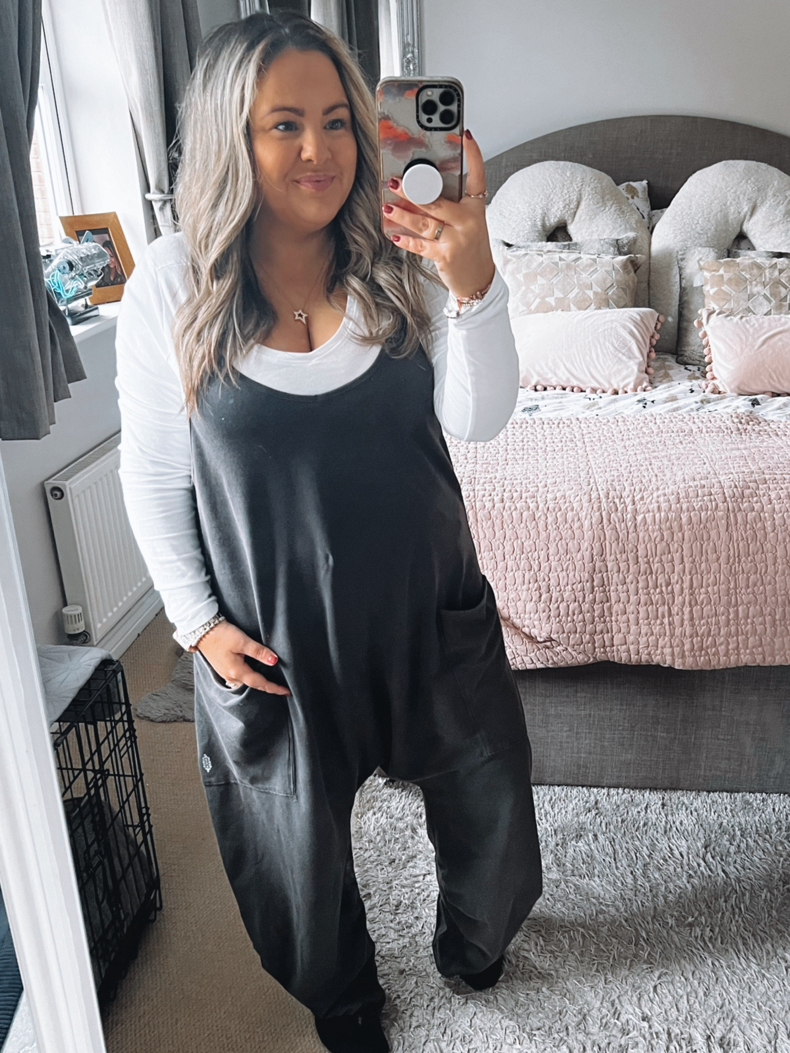 Since getting this onesie for Christmas I haven’t taken it off, it’s SOOO comfy, flattering, great layered in winter and with crop tops/vests in summer!  it’s in the shade washed black, I’m a Uk size 14-16 and got a XL  

#LTKstyletip #LTKmidsize #LTKSeasonal