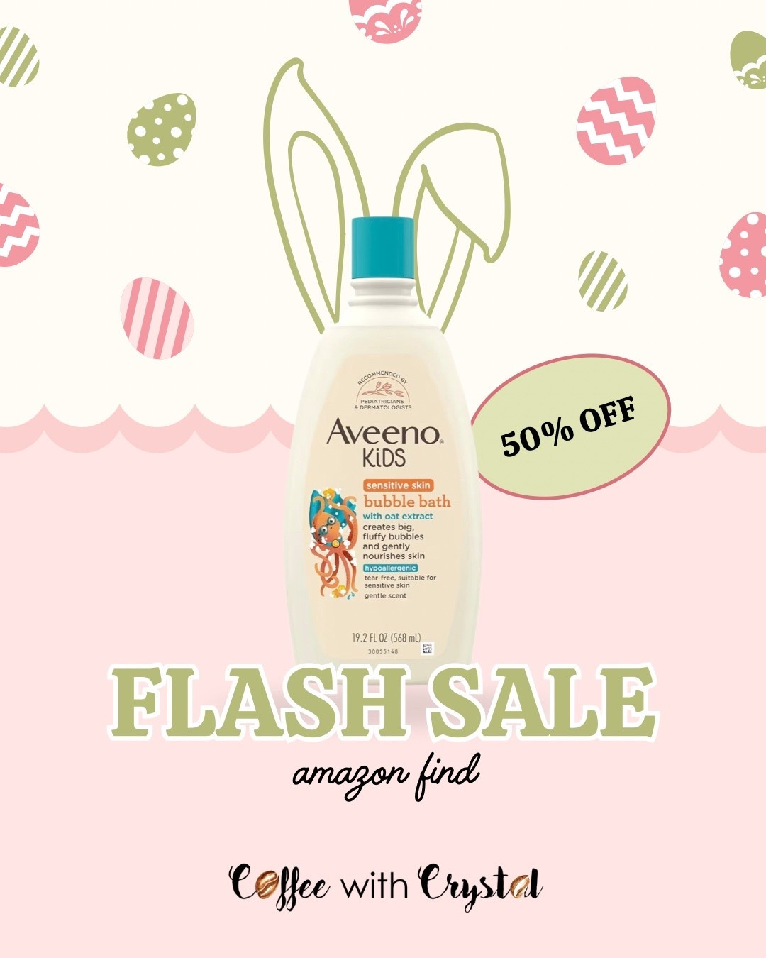 50% OFF Aveeno Kids Bubble Bath 👀

If you have littles with sensitive skin, this is such a good stock-up deal.

✔️ Gentle scent
✔️ Tear-free
✔️ With oat extract
✔️ Big fluffy bubbles

Normally $11.49
On sale for $5.59 🙌

That’s a yes from me.

Linked here ⬇️

#LTKDeals #AmazonFind #MomLife #SensitiveSkin #KidsBath #AmazonDeals #CoffeeWithCrystal