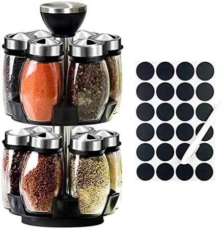 Revolving Spice Rack Organizer Countertop, Spinning Spice Storage Rack Tower Organizer with 12 Em... | Amazon (US)