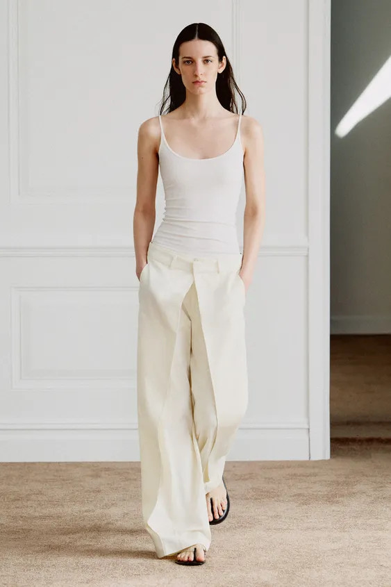 ZW COLLECTION TAPERED MID-WAIST JEANS | Zara UK