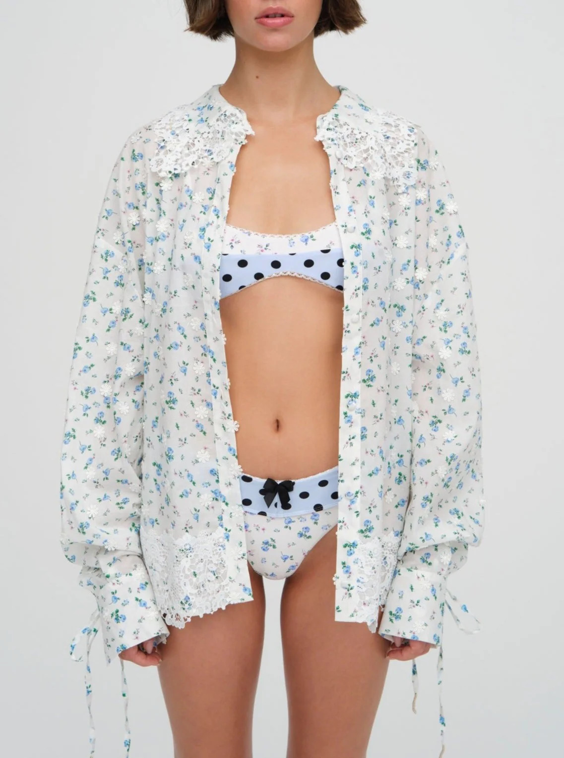 Muna Coverup Shirt — White | For Love & Lemons
