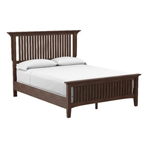 Modern Mission Queen Bed Set 3/CTN in Wood Vintage Oak | Homesquare