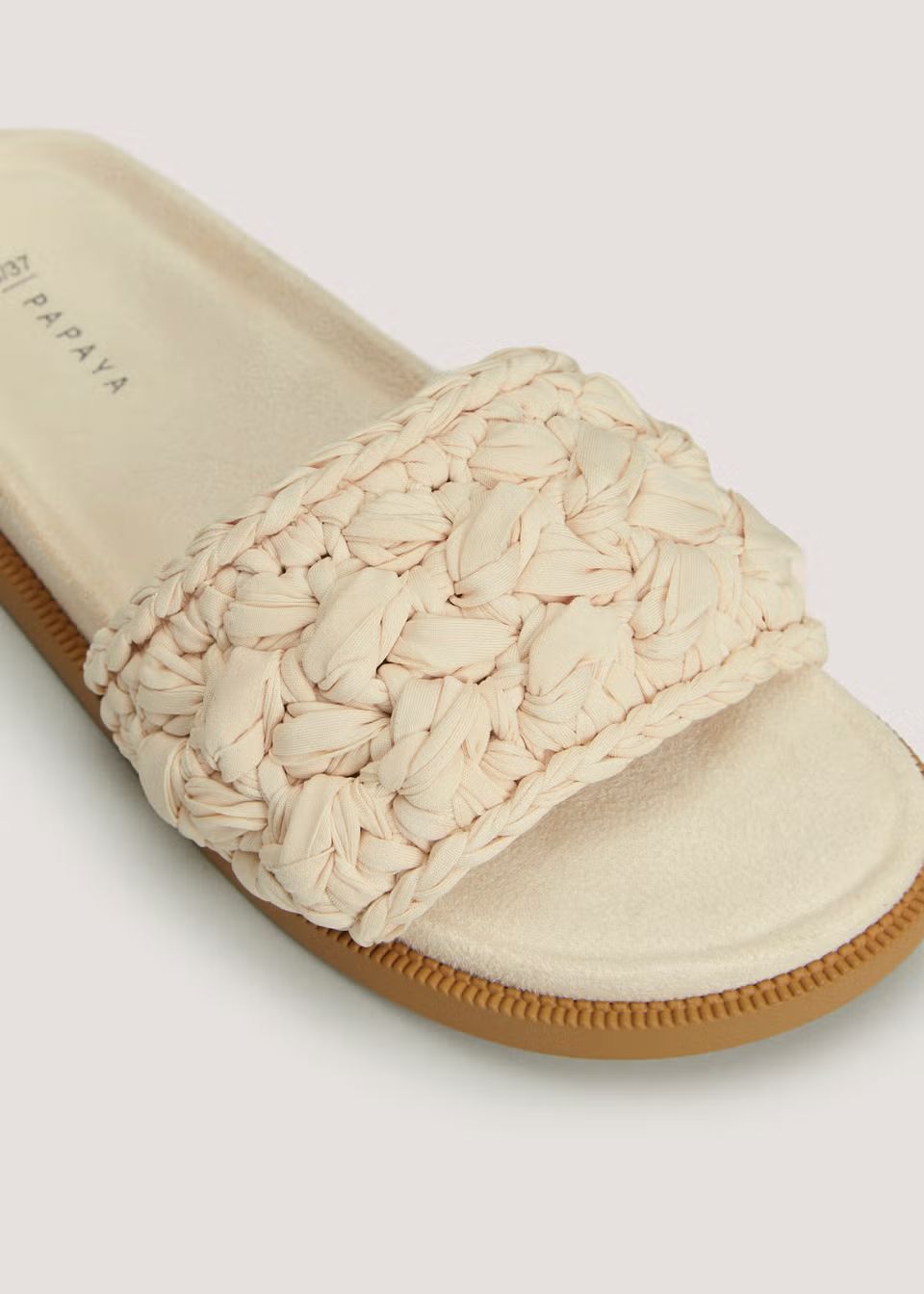 White Chunky Braided Footbed Sandals | Matalan (UK)