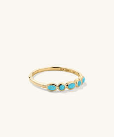 Bezel Turquoise Half Eternity Ring | Mejuri Fine Crew