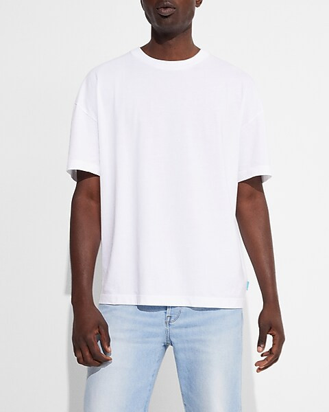 Express x Simon Spurr White Unisex Oversized T-Shirt | Express