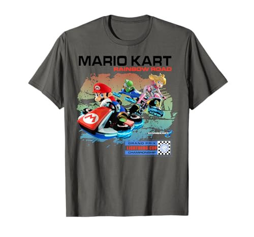 Nintendo Mario Kart Rainbow Road Watercolor Graphic T-Shirt T-Shirt | Amazon (US)
