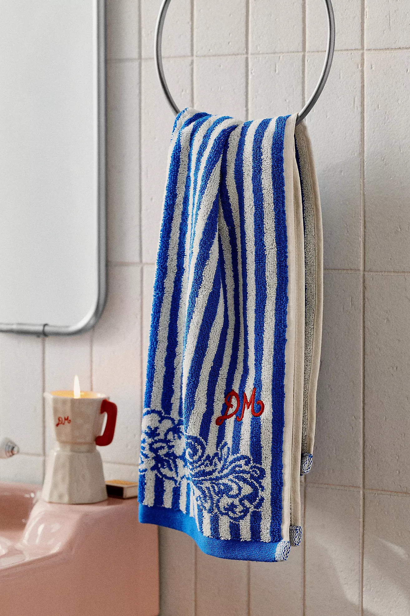 Damson Madder Cotton Woven Hand Towels | Anthropologie (US)