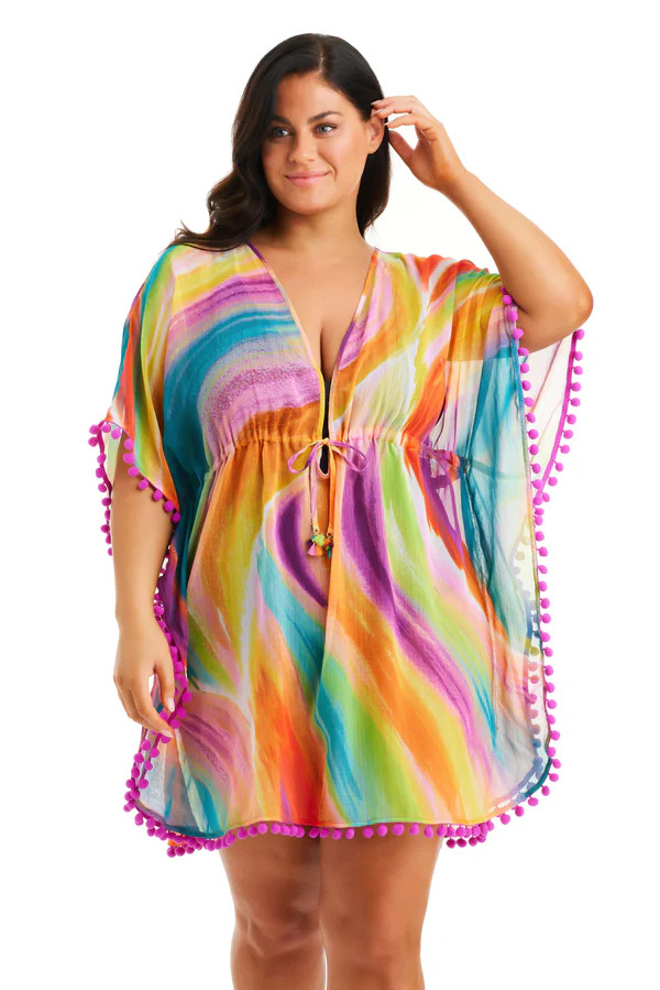 Splash Out Caftan Cover Up Plus | Bleu Rod Beattie