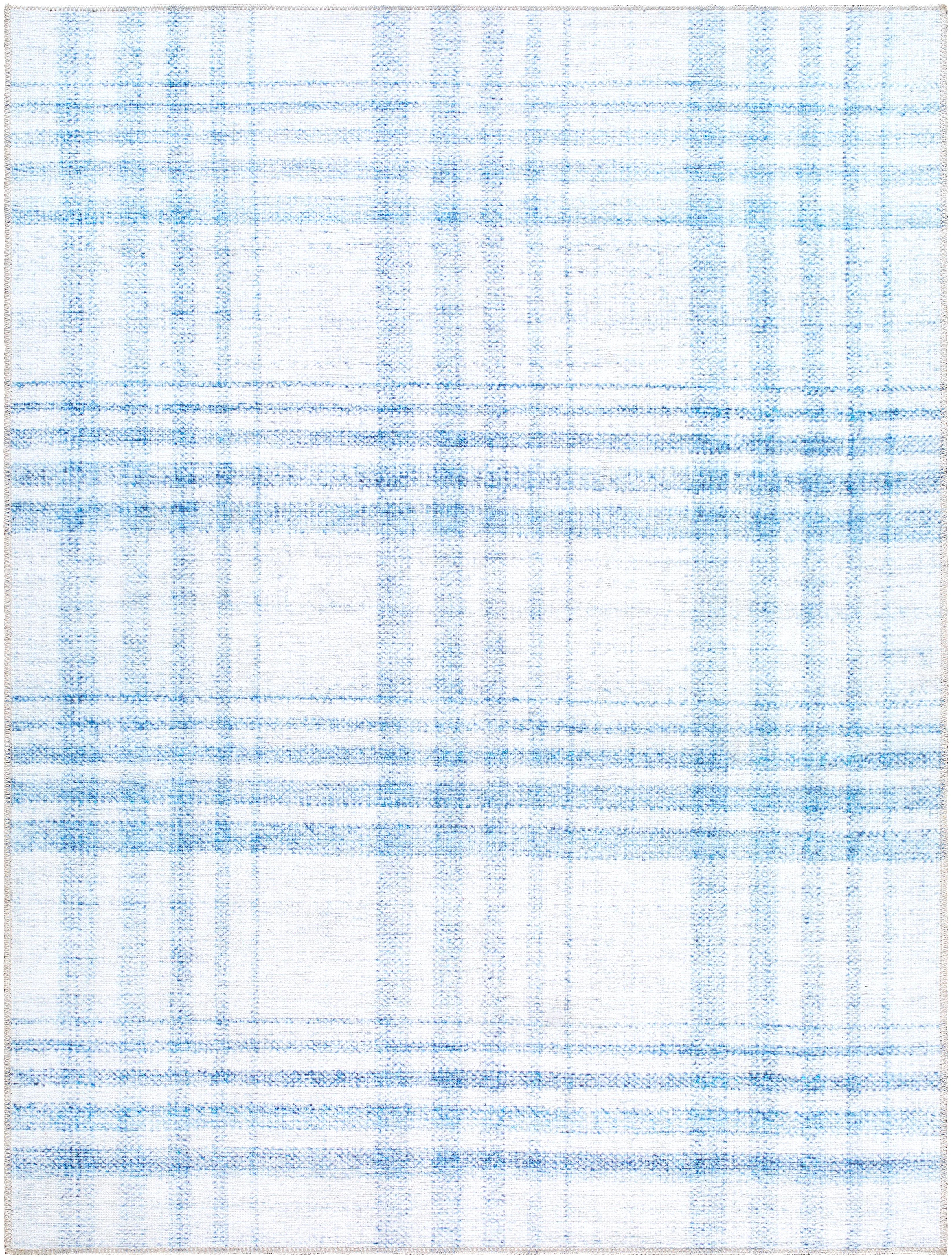 My Texas House Sutton Blue Plaid Indoor Washable 5' x 8' Area Rug | Walmart (US)