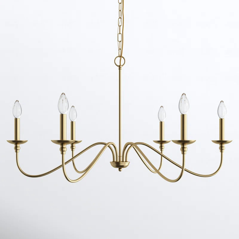 Ableton 6 Light Metal Dimmable Chandelier | Birch Lane