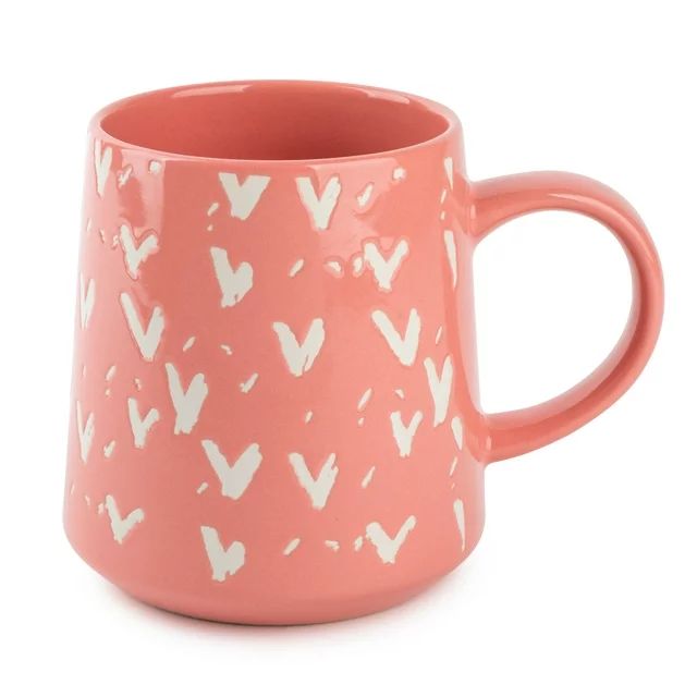 Thyme & Table Stoneware Mug, 16 fl oz, Pink Hearts | Walmart (US)