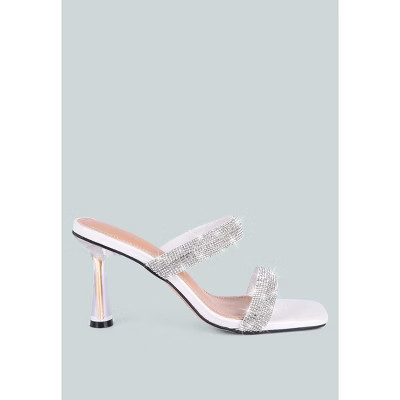 London Rag Womens Dolls Rhinestone Embellished Slip On Sandals 8 | Target